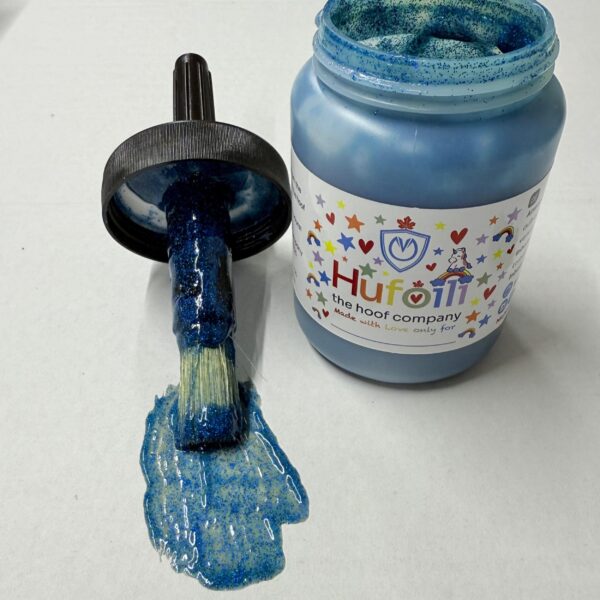 Glitzer-Hufoili - Blau mit Kokousduft – Bild 2